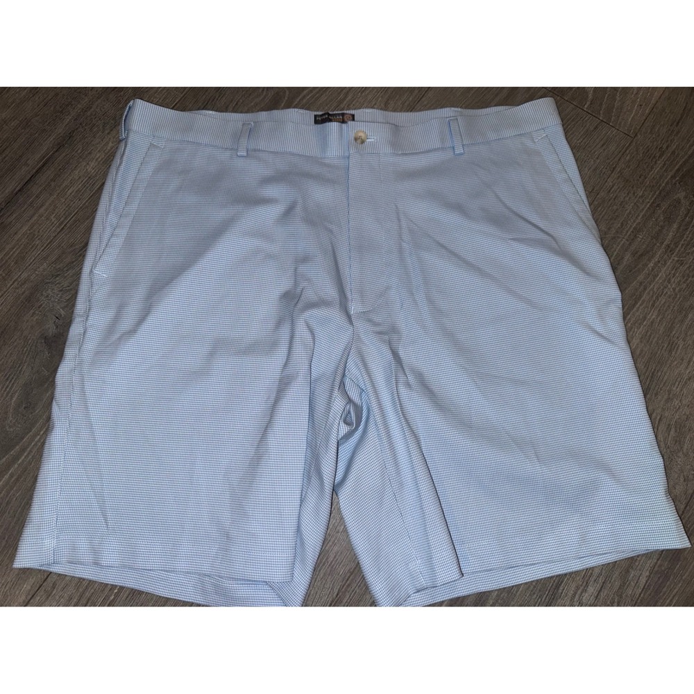 Peter Millar wicking Crown Sport Mens 40 Blue Performance Golf Shorts 9"